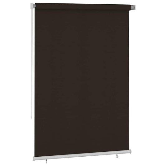 vidaXL Outdoor Roller Blind 165(W)x230(H) cm Brown HDPE