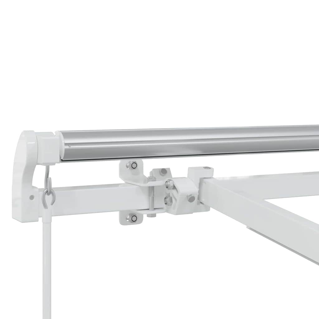vidaXL Awning Frame with LED Strip Lights White 350 x 250 cm Aluminium