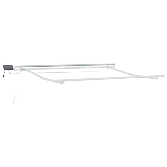 vidaXL Awning Frame with LED Strip Lights White 350 x 250 cm Aluminium