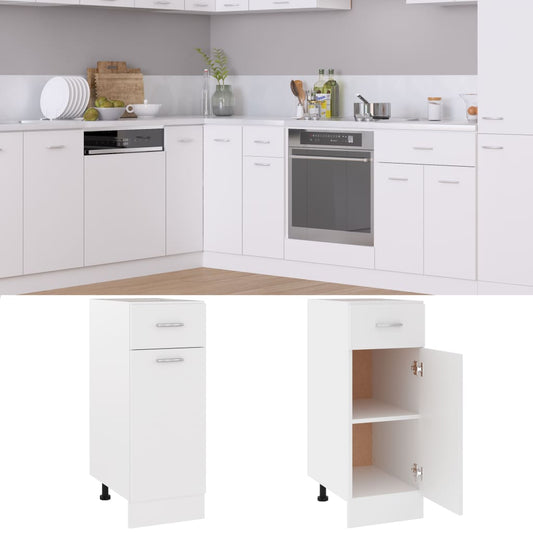 801204 vidaXL Drawer Bottom Cabinet "Lyon" White 30x46x81,5 cm Engineered Wood