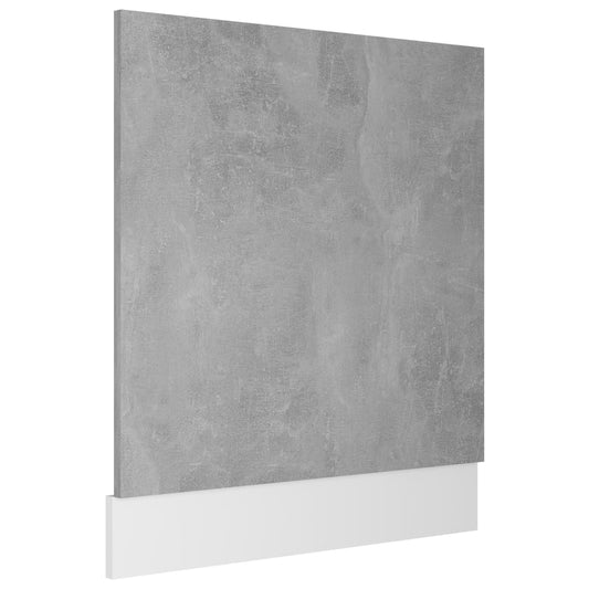 802566 vidaXL Dishwasher Panel "Lyon" Concrete Grey 59,5x3x67 cm Engineered Wood