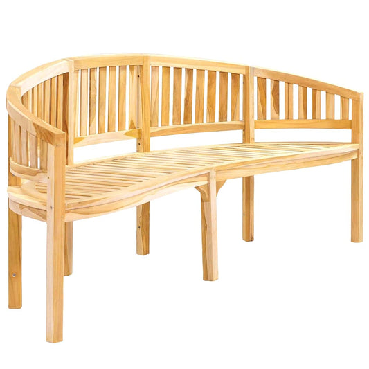 310495 vidaXL Banana Bench 200 cm Solid Teak Wood