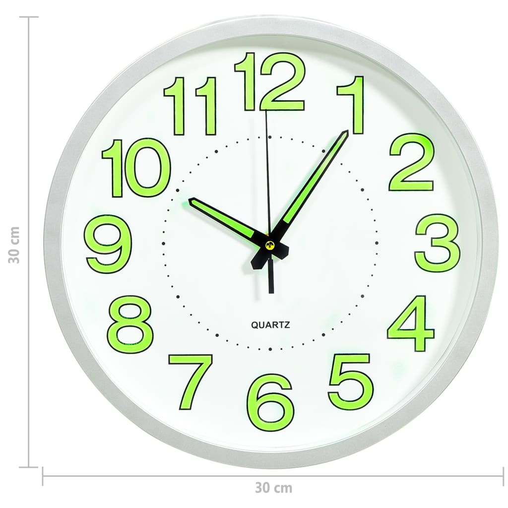 325167 vidaXL Luminous Wall Clock White 30 cm