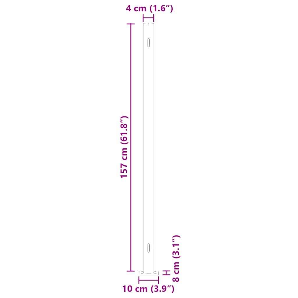 vidaXL Patio Retractable Side Awning 600x160 cm Blue