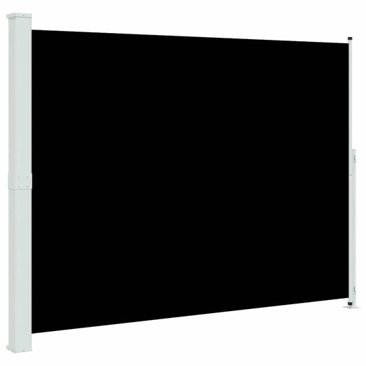 vidaXL Patio Retractable Side Awning 220x314 cm Black