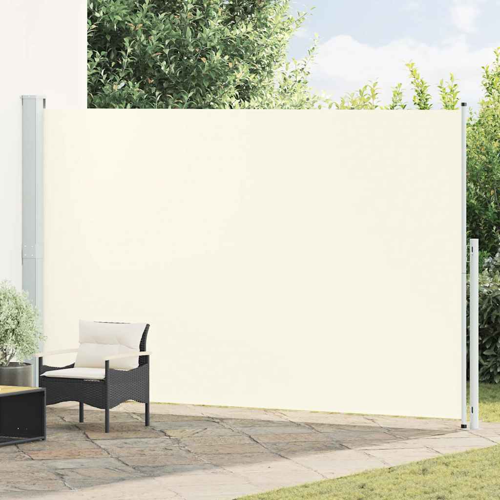 vidaXL Patio Retractable Side Awning 220x500 cm Cream