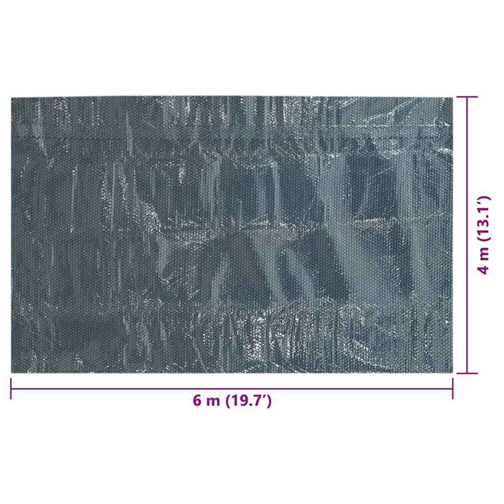 vidaXL Pool Cover | Black and blue | Thick PE film with air chambers