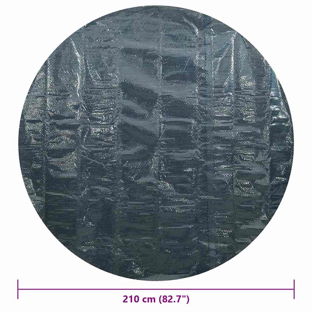 92971 vidaXL Floating PE Solar Pool Film 210 cm Black and Blue
