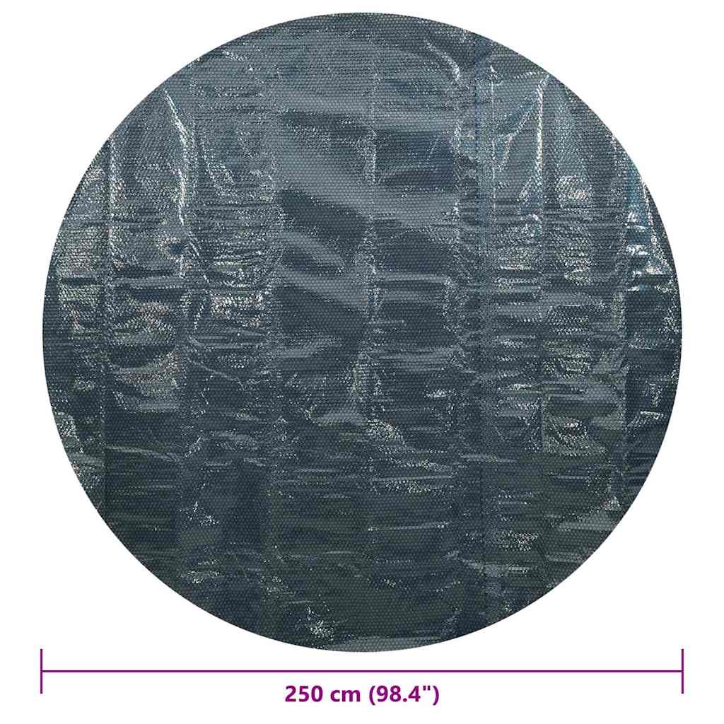 92972 vidaXL Floating PE Solar Pool Film 250 cm Black and Blue