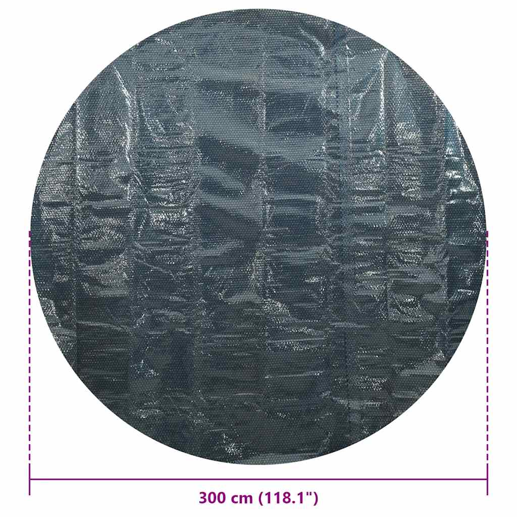 vidaXL Floating PE Solar Pool Film 300 cm Black and Blue