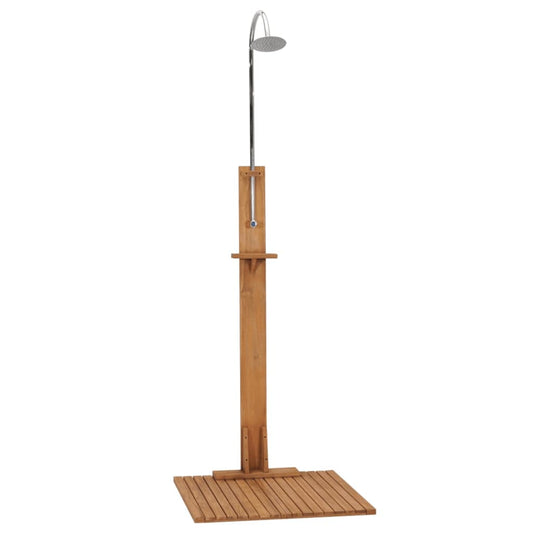 vidaXL Garden Shower | Teak | Teak wood, stainless steel | 75x75x210 cm