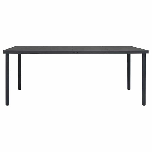 313088 vidaXL Outdoor Dining Table Anthracite 190x90x74 cm Steel