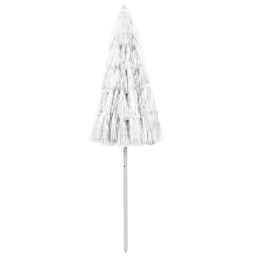 vidaXL Hawaii Beach Parasol | White | Polyester | Large | Tiltable