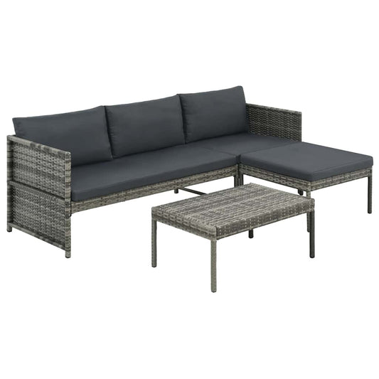 vidaXL Garden Lounge Set | Grey | PE rattan | Large | Modular