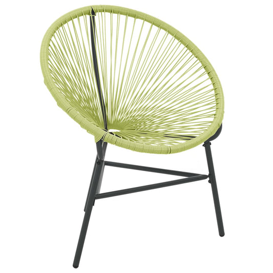 vidaXL Acapulco Chair | Green | Polyethylene rattan, powder-coated steel