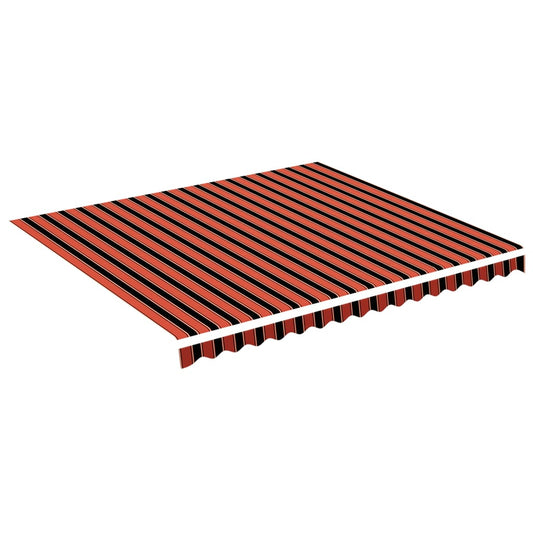 vidaXL Awning Replacement Fabric Orange and Brown 400x350 cm Polyester