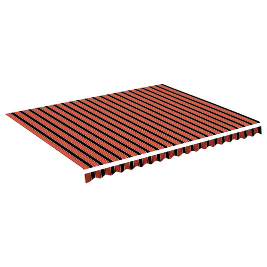 vidaXL Awning Replacement Fabric Orange and Brown 450x350 cm Polyester