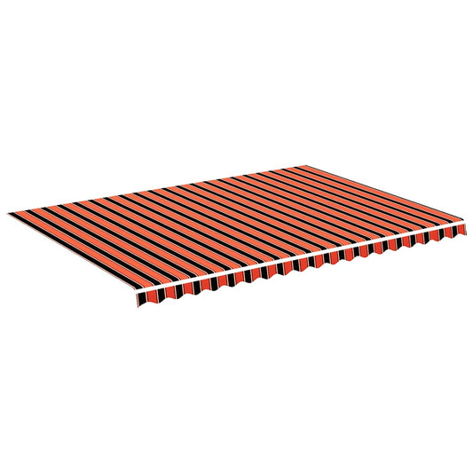 vidaXL Awning Replacement Fabric Orange and Brown 500x350 cm Polyester