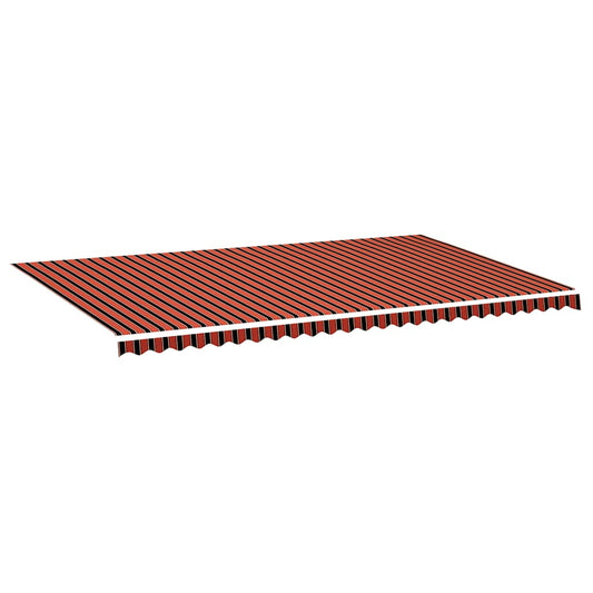 vidaXL Awning Replacement Fabric Orange and Brown 600x350 cm Polyester