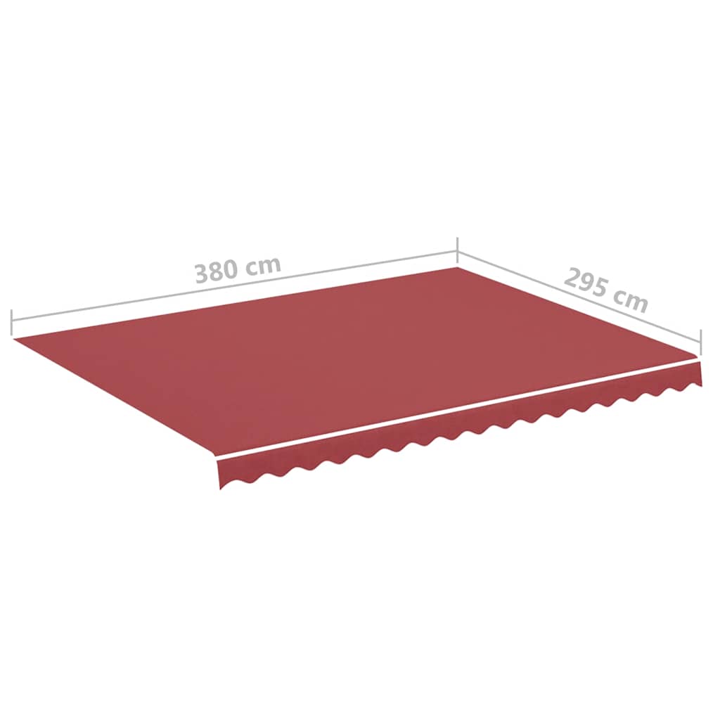 vidaXL Awning Replacement Fabric Burgundy Red 400x300 cm Polyester