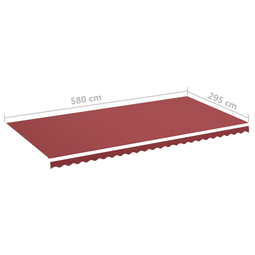 vidaXL Awning Replacement Fabric Burgundy Red 6x3 m Polyester