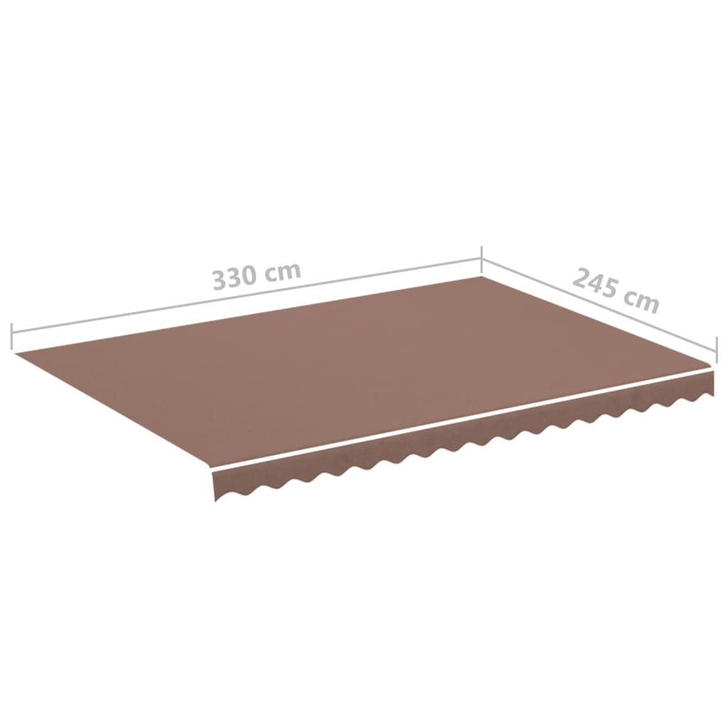 vidaXL Awning Replacement Fabric Brown 3.5x2.5 m Polyester