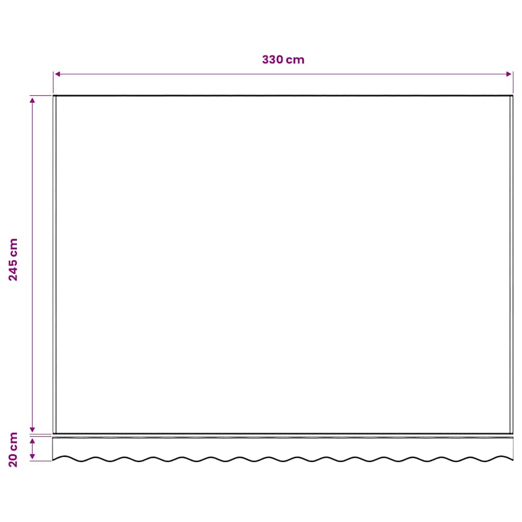 vidaXL Awning Replacement Fabric Anthracite and White 350x250 cm