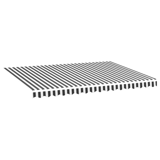 vidaXL Awning Replacement Fabric Anthracite and White 400x300 cm Polyester