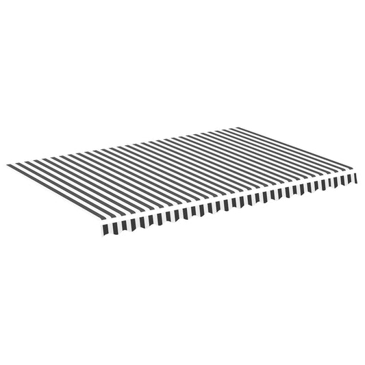 vidaXL Replacement Fabric for Awning Anthracite and White 4.5x3 m