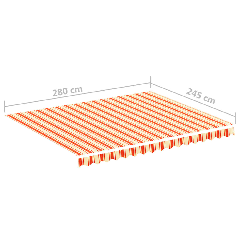 vidaXL Awning Replacement Fabric Yellow and Orange 300x250 cm Polyester