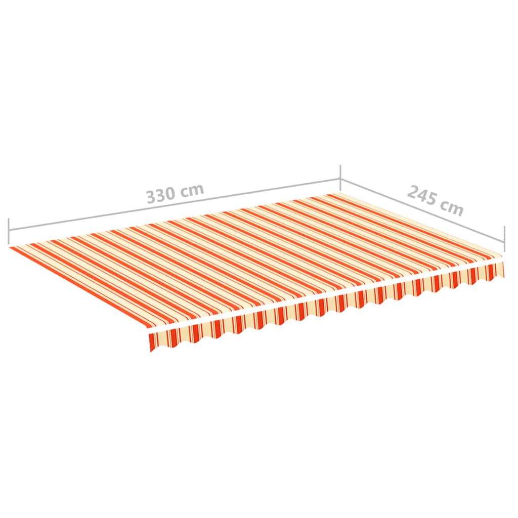 vidaXL Awning Replacement Fabric Yellow and Orange 350x250 cm Polyester
