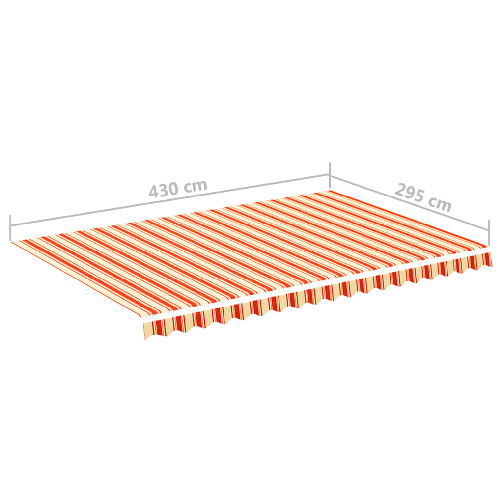 vidaXL Awning Replacement Fabric Yellow and Orange 450x300cm Polyester