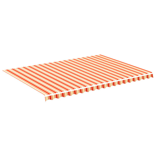 vidaXL Awning Replacement Fabric Yellow and Orange 5x3.5 m Polyester