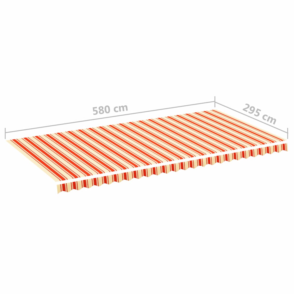 vidaXL Replacement Fabric for Awning Yellow and Orange 6x3 m