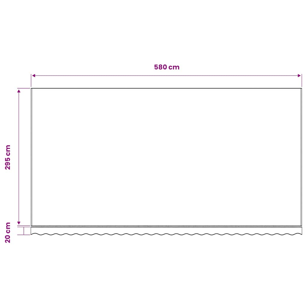 vidaXL Awning Replacement Fabric Yellow and Orange 600x300 cm Polyester