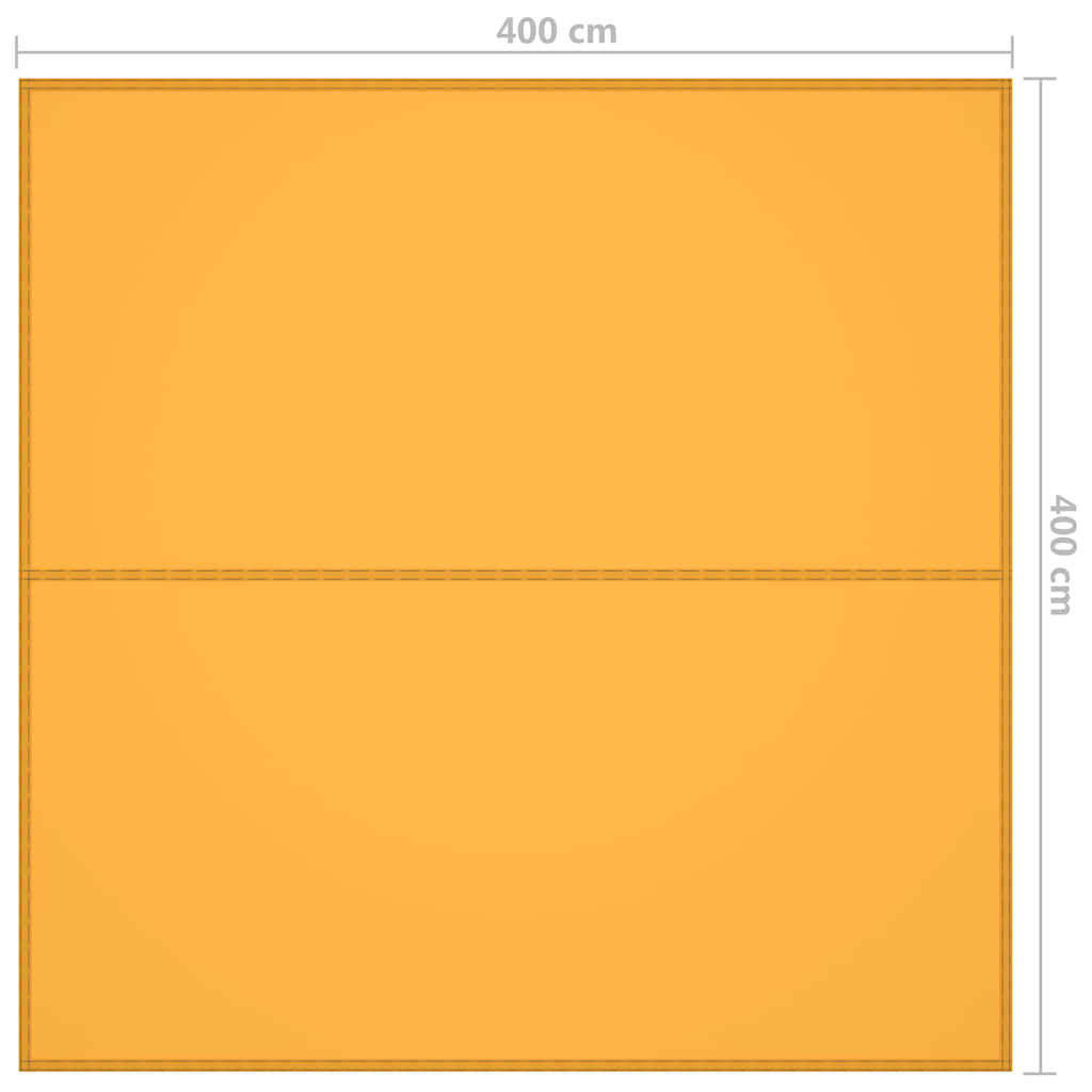 vidaXL Outdoor Tarp 4x4 m Yellow