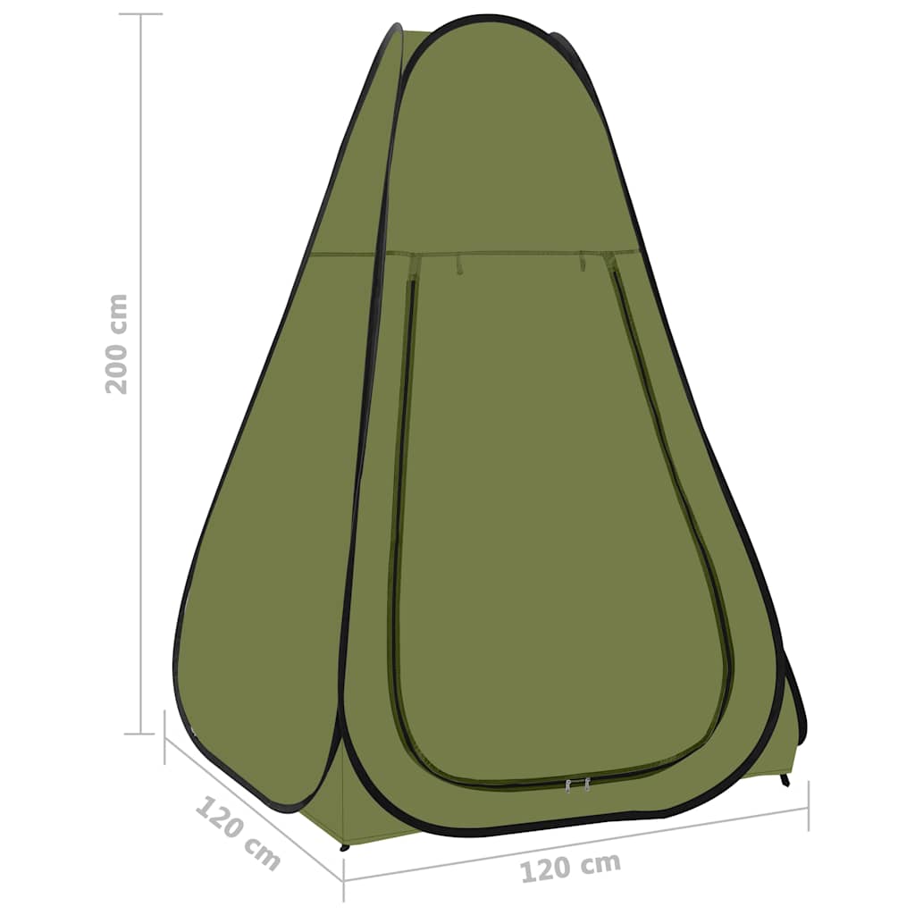 vidaXL Pop Up Shower Tent Green