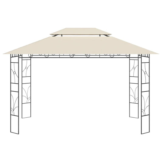 vidaXL Gazebo 4x3x2,7 m Cream 160 g/m²