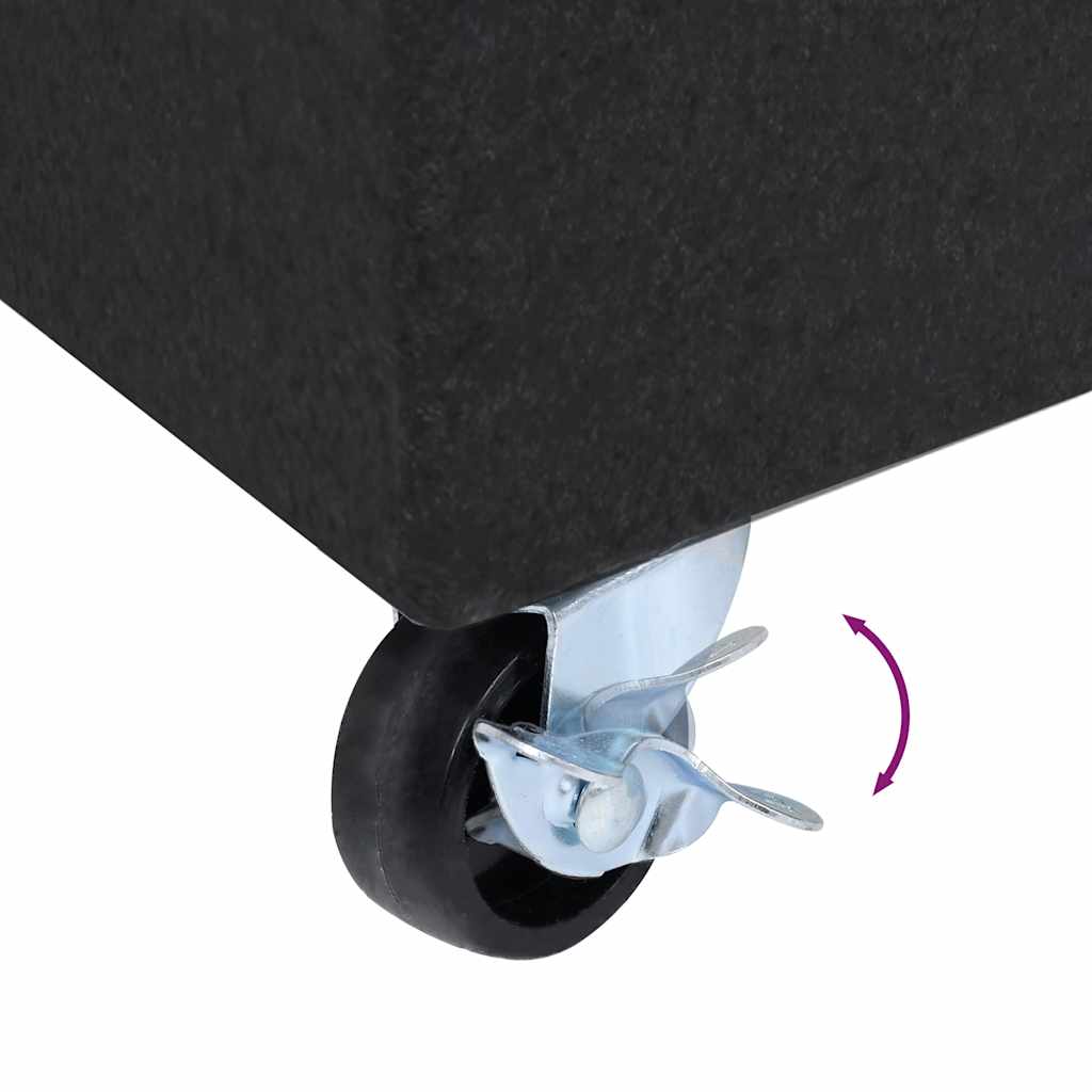 313667 vidaXL Umbrella Base Black 45x25x8 cm Granite