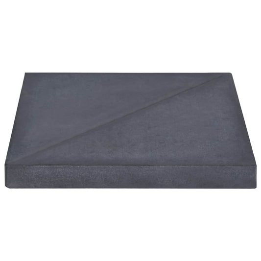 313670 vidaXL Umbrella Weight Plate Black Granite Square 15 kg