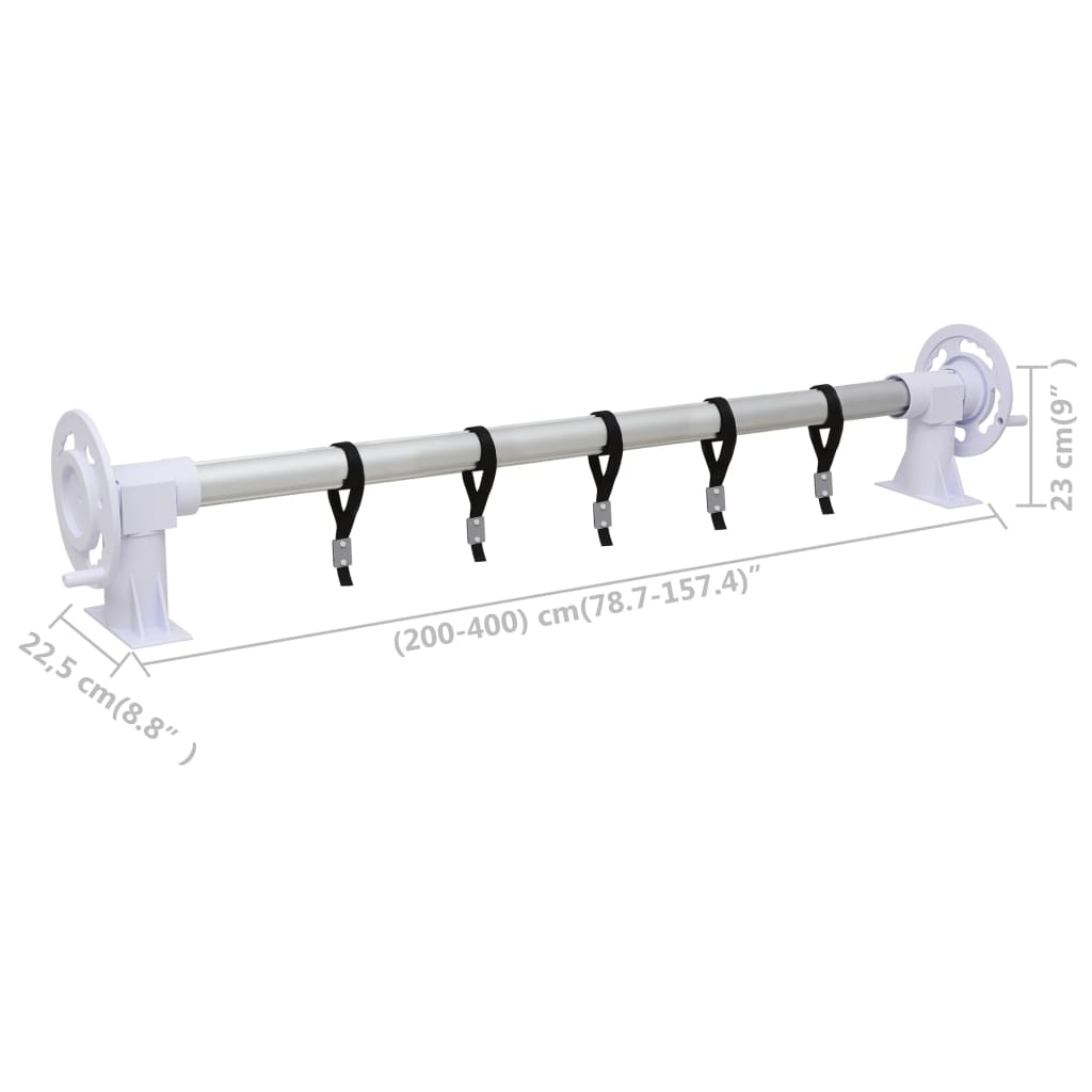 vidaXL Pool Cover Roller with Plastic Base