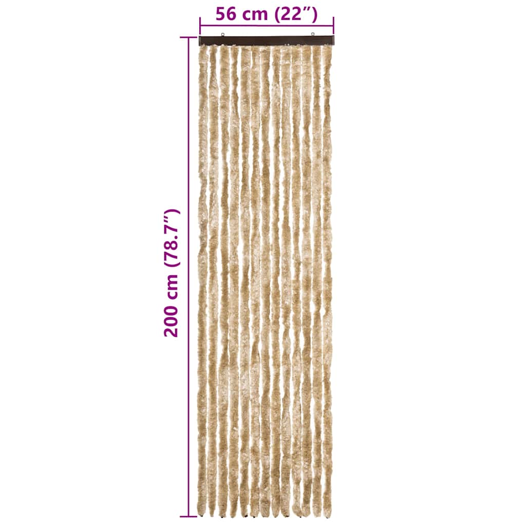 vidaXL Insect Curtain Beige 56x200 cm Chenille