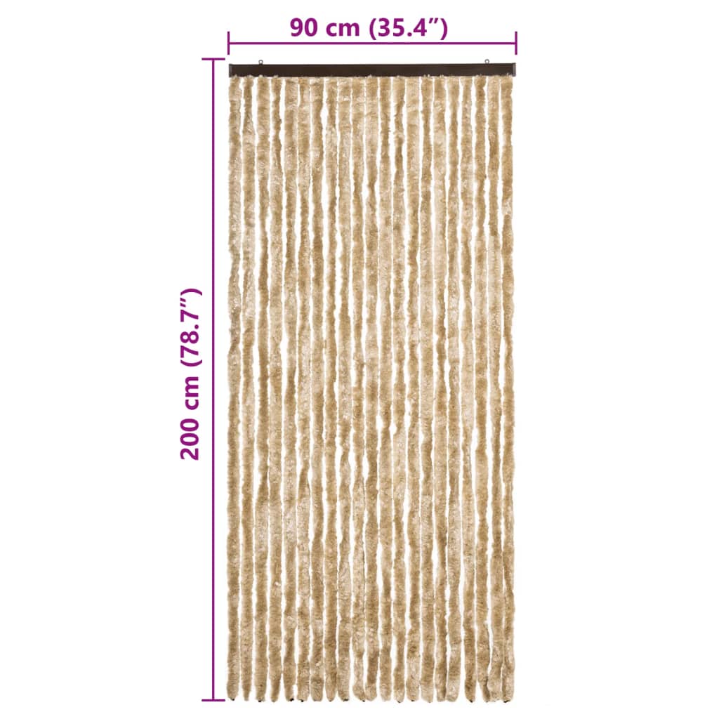 vidaXL Insect Curtain Beige 90x200 cm Chenille
