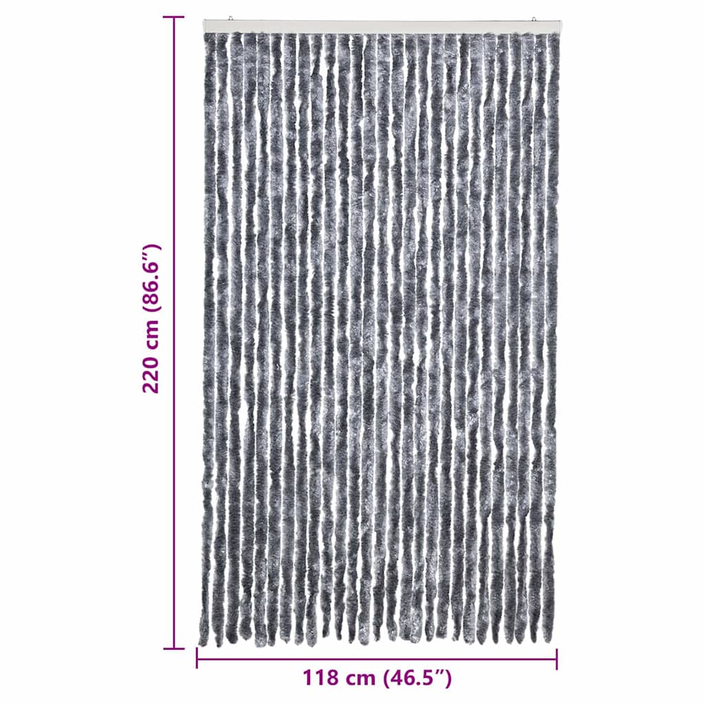 vidaXL Insect Curtain Silver 118x220 cm Chenille