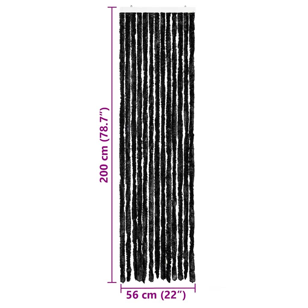 vidaXL Insect Curtain Anthracite 56x200 cm Chenille