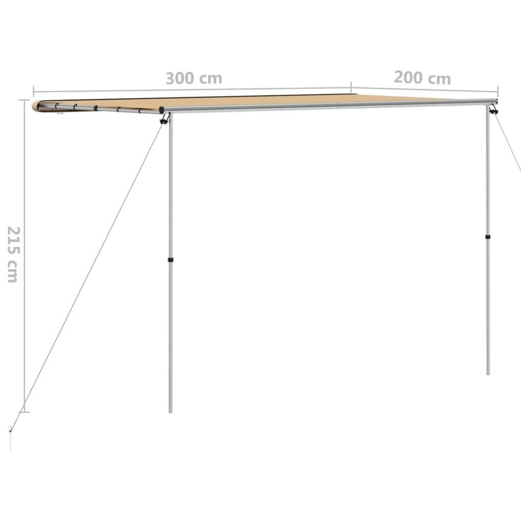 vidaXL Camper & Caravan Awning 3x2x2.15 m Beige