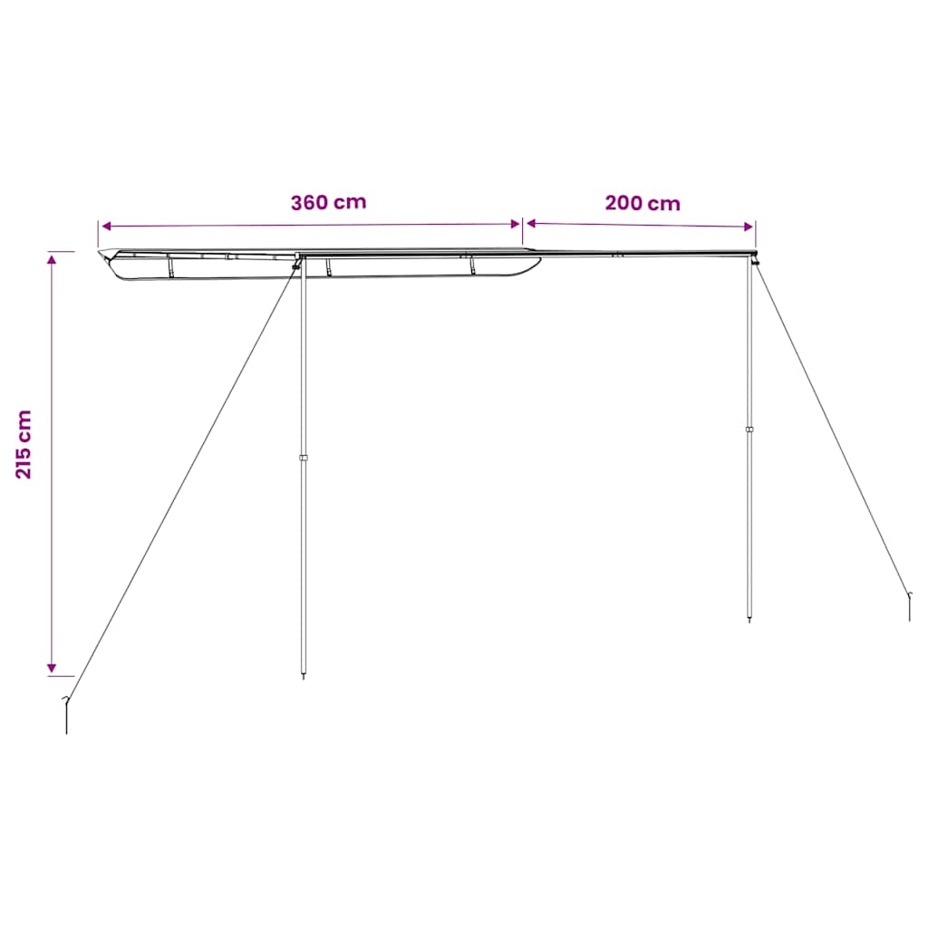 vidaXL Camper & Caravan Awning 3.6x2x2.15 m Beige