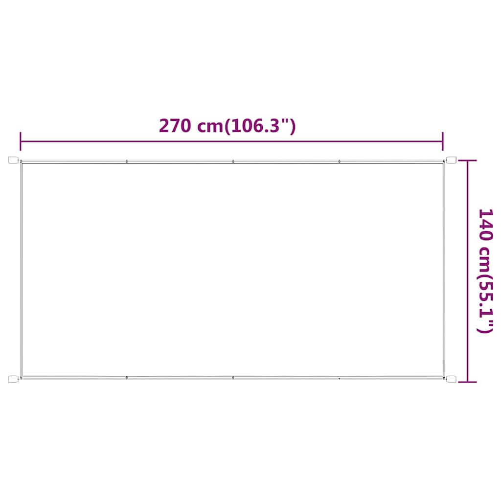 148311 vidaXL Vertical Awning Light Green 140x270 cm Oxford Fabric