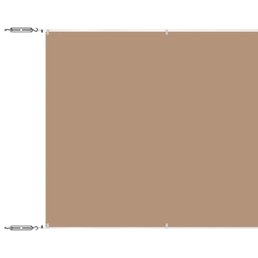148401 vidaXL Vertical Awning Taupe 60x1200 cm Oxford Fabric