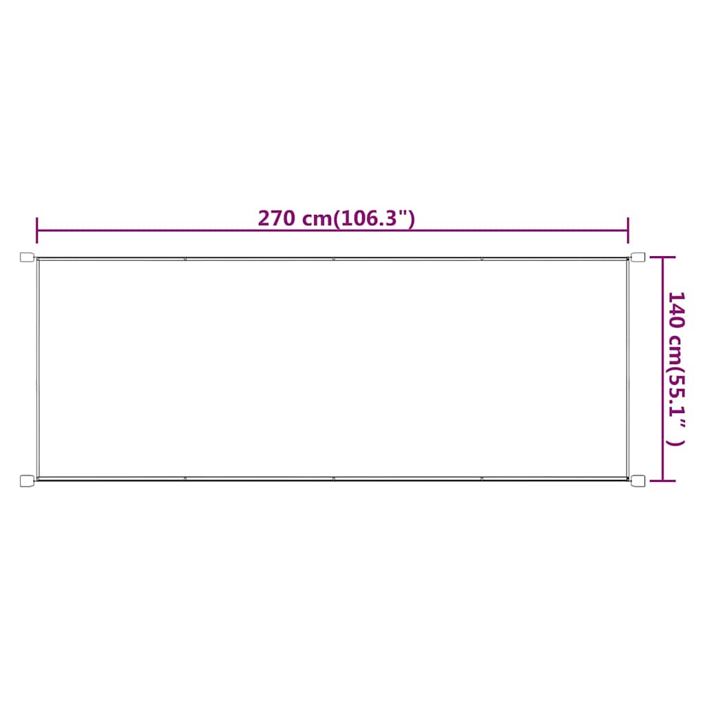 vidaXL Vertical Awning | Blue | Oxford fabric (100% polyester) | 140x270 cm